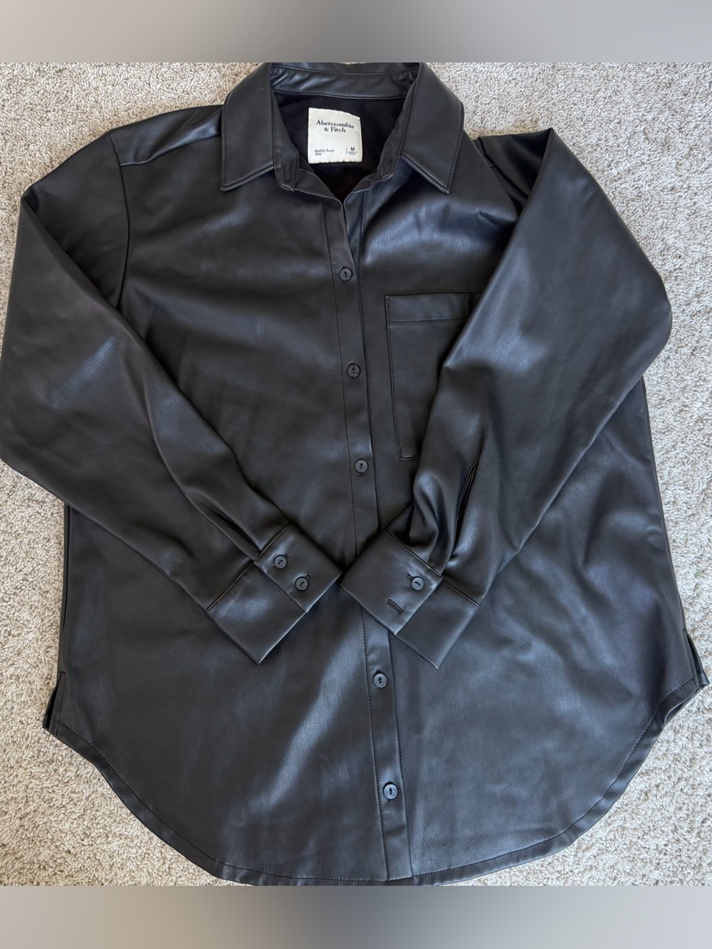 Abercrombie and Fitch Faux Leather Shirt